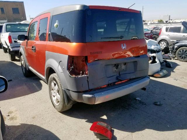 5J6YH18573L002570 - 2003 HONDA ELEMENT EX ORANGE photo 3