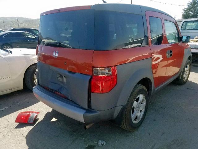 5J6YH18573L002570 - 2003 HONDA ELEMENT EX ORANGE photo 4