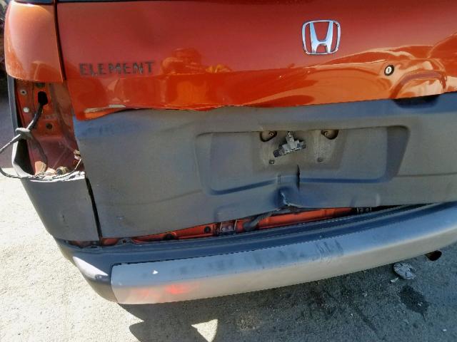 5J6YH18573L002570 - 2003 HONDA ELEMENT EX ORANGE photo 9