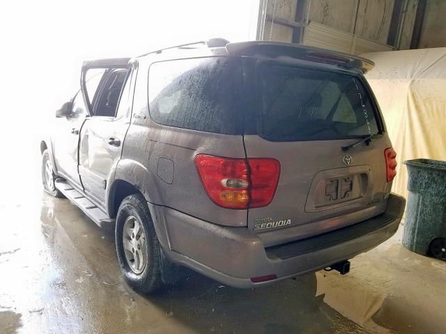 5TDZT38A52S133687 - 2002 TOYOTA SEQUOIA LI GRAY photo 3