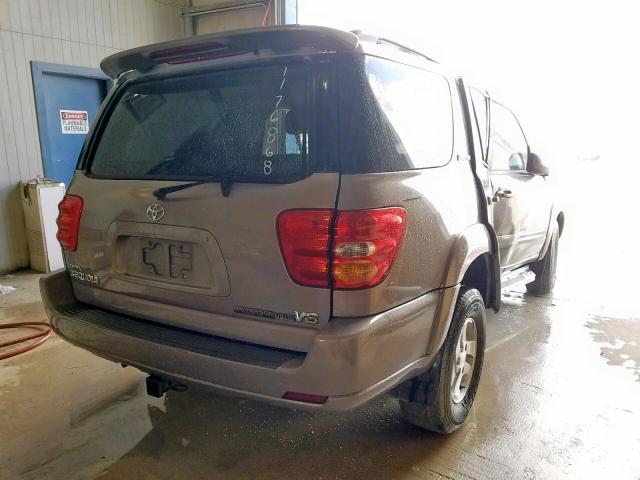 5TDZT38A52S133687 - 2002 TOYOTA SEQUOIA LI GRAY photo 4