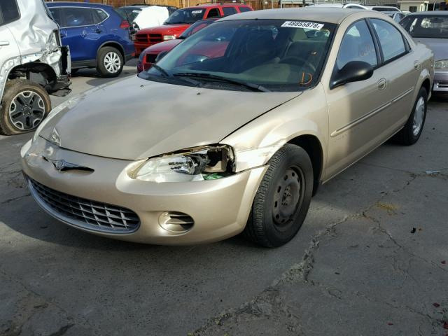 1C3EL46X01N604889 - 2001 CHRYSLER SEBRING LX GOLD photo 2