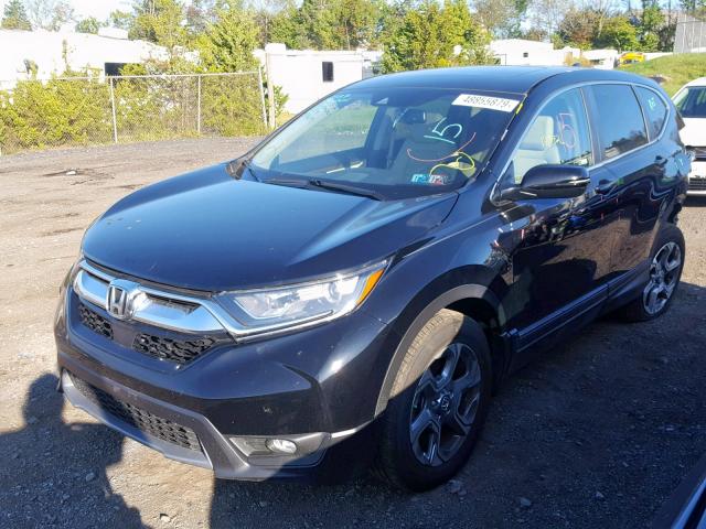 7FARW2H82JE061207 - 2018 HONDA CR-V EXL BLACK photo 2