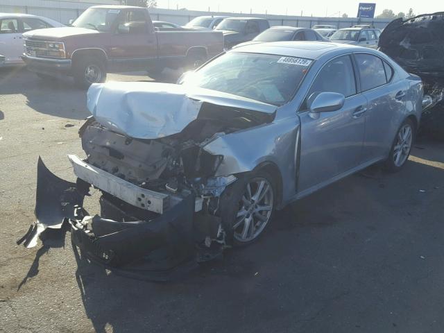 JTHBK262565015529 - 2006 LEXUS IS 250 BLUE photo 2