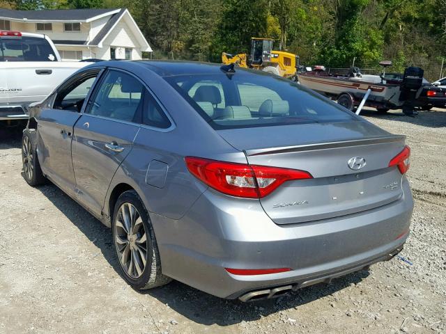 5NPE34AB8FH111525 - 2015 HYUNDAI SONATA SPO GRAY photo 3