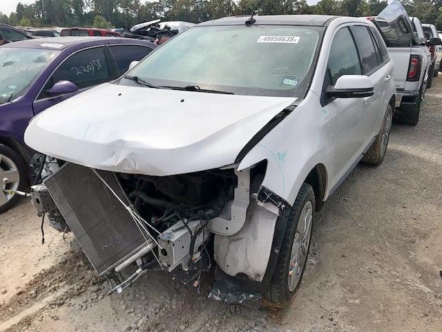 2FMDK3JC8EBB21799 - 2014 FORD EDGE SEL WHITE photo 2