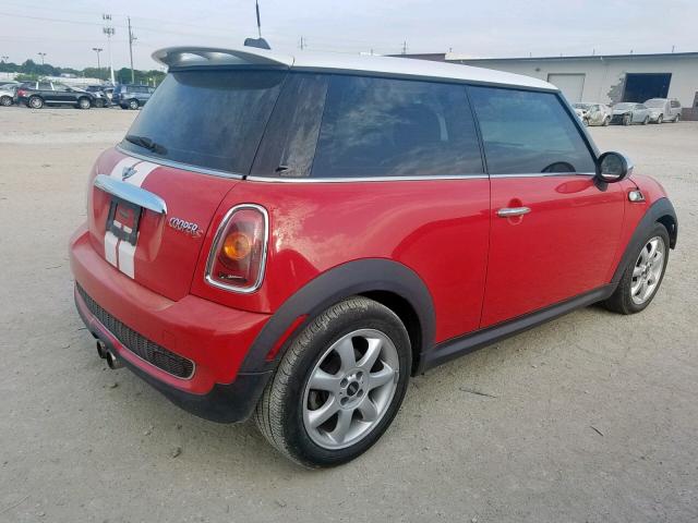 WMWMF73598TV38168 - 2008 MINI COOPER S RED photo 4