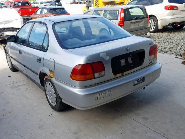 1HGEJ6521VL025142 - 1997 HONDA CIVIC DX SILVER photo 3