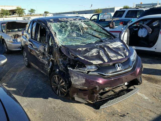 3HGGK5G78HM712453 - 2017 HONDA FIT EX MAROON photo 1