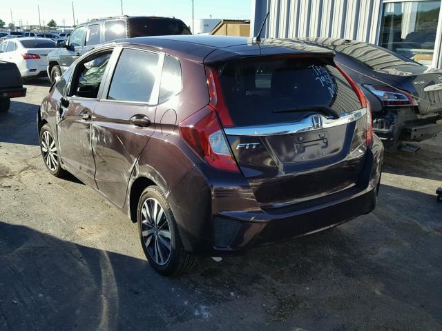 3HGGK5G78HM712453 - 2017 HONDA FIT EX MAROON photo 3