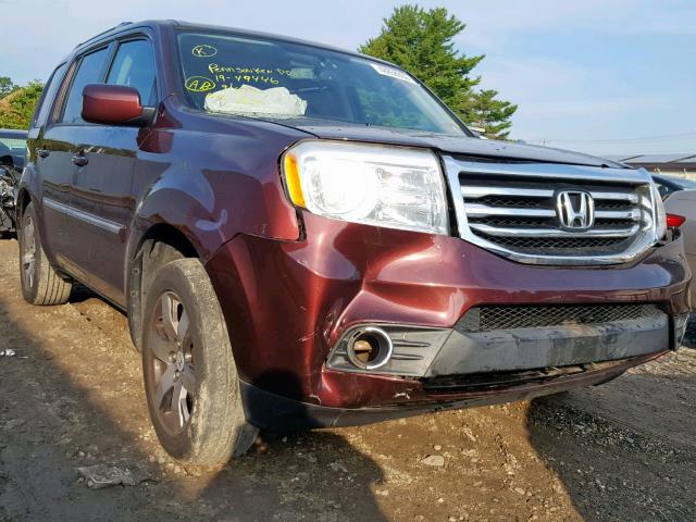 5FNYF4H92DB072689 - 2013 HONDA PILOT TOUR BURGUNDY photo 1