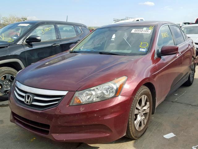 1HGCP2F47CA076927 - 2012 HONDA ACCORD LXP MAROON photo 2