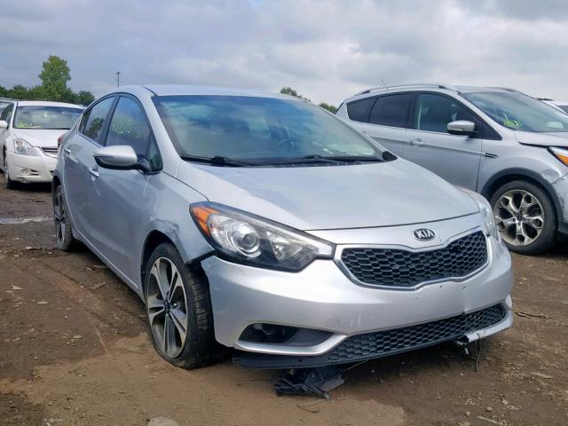 KNAFX4A80E5111382 - 2014 KIA FORTE EX SILVER photo 1