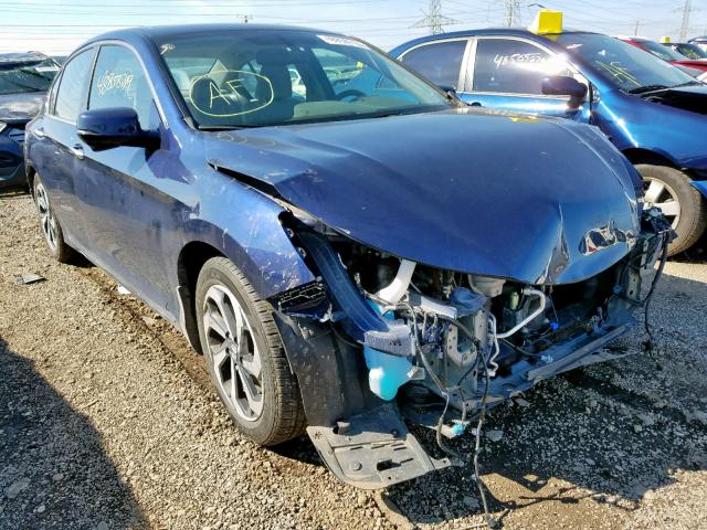 1HGCR2F8XGA062491 - 2016 HONDA ACCORD EXL BLUE photo 1