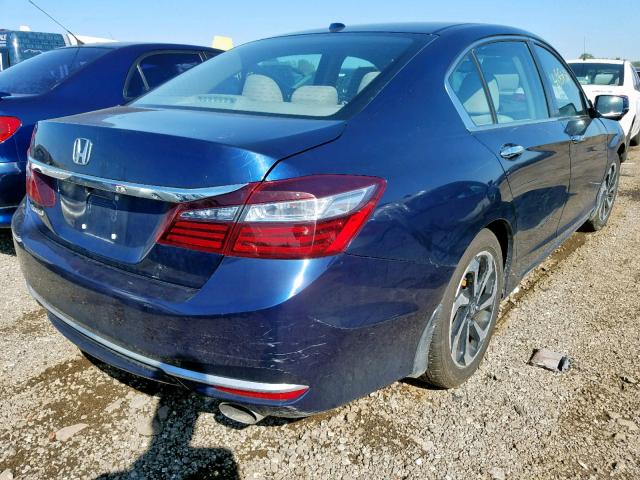 1HGCR2F8XGA062491 - 2016 HONDA ACCORD EXL BLUE photo 4