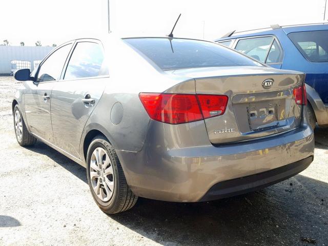 KNAFU4A26B5368983 - 2011 KIA FORTE EX GRAY photo 3