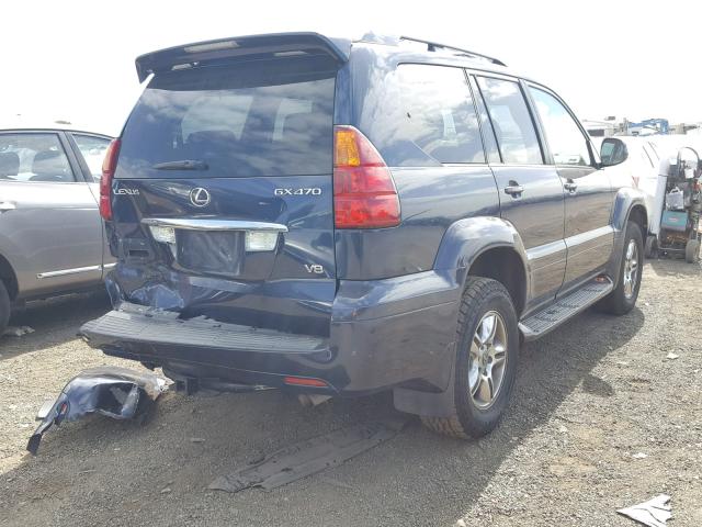 JTJBT20X240058591 - 2004 LEXUS GX 470 BLUE photo 4