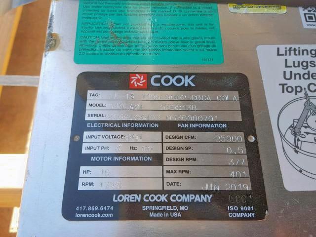 286S12340303 - 2005 COOK FAN UNIT SILVER photo 10