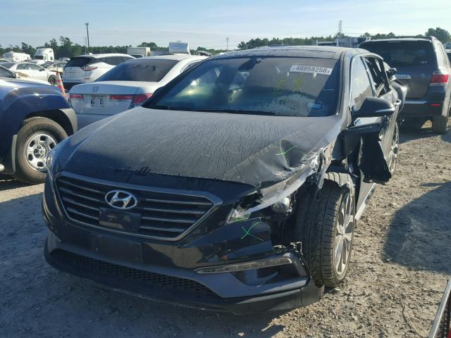 5NPE34AB8FH176472 - 2015 HYUNDAI SONATA SPO BLACK photo 2