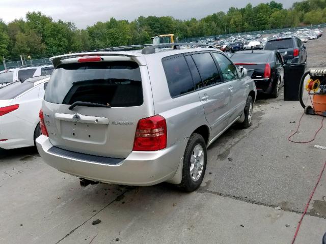 JTEHF21A820067786 - 2002 TOYOTA HIGHLANDER SILVER photo 4