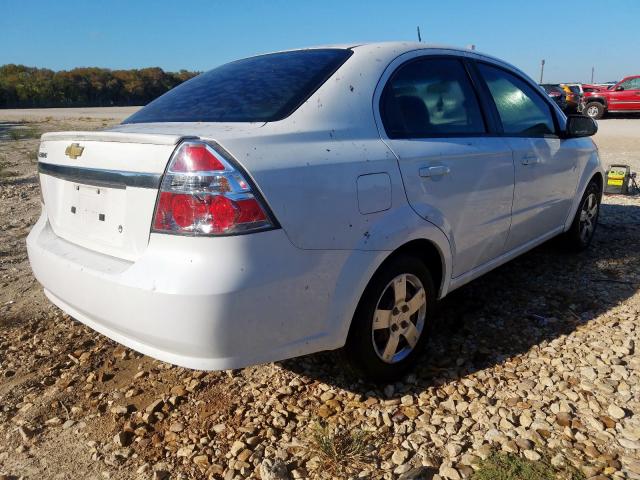 KL1TD5DE7BB146981 - 2011 CHEVROLET AVEO LS WHITE photo 4