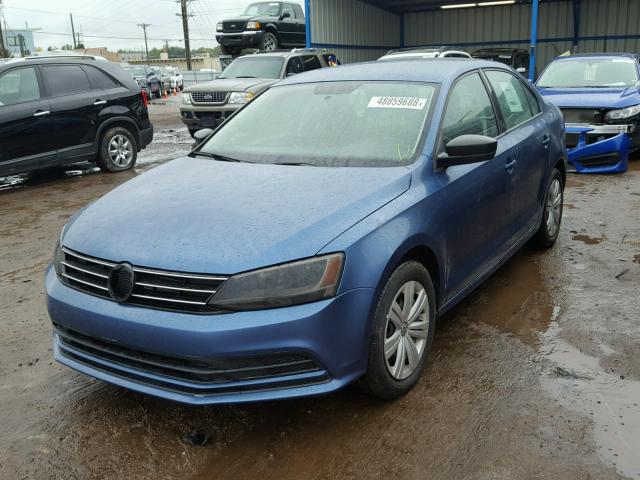 3VWLA7AJ1FM328606 - 2015 VOLKSWAGEN JETTA TDI BLUE photo 2