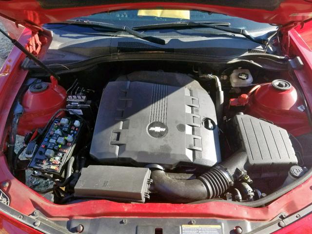 2G1FA1EV8A9183830 - 2010 CHEVROLET CAMARO LS RED photo 7