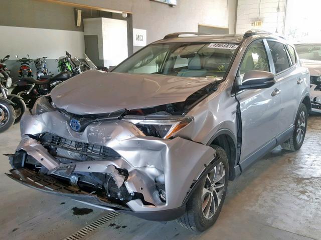 JTMRJREV0HD073077 - 2017 TOYOTA RAV4 HV LE SILVER photo 2