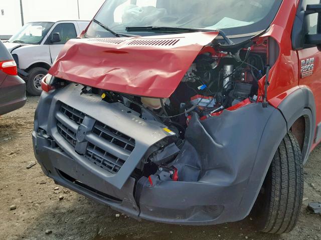 3C6TRVDG7JE154650 - 2018 RAM PROMASTER 红色 照片 9