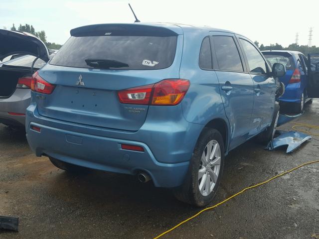 JA4AP4AU0CZ007355 - 2012 MITSUBISHI OUTLANDER BLUE photo 4