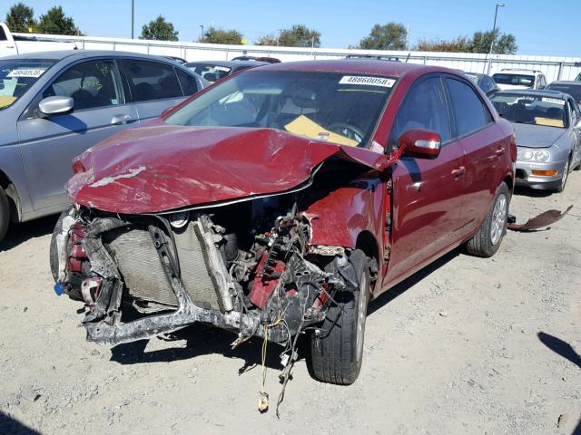 KNAFU4A21A5294421 - 2010 KIA FORTE EX RED photo 2