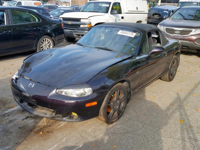 JM1NB353640410182 - 2004 MAZDA MX-5 MIATA PURPLE photo 2