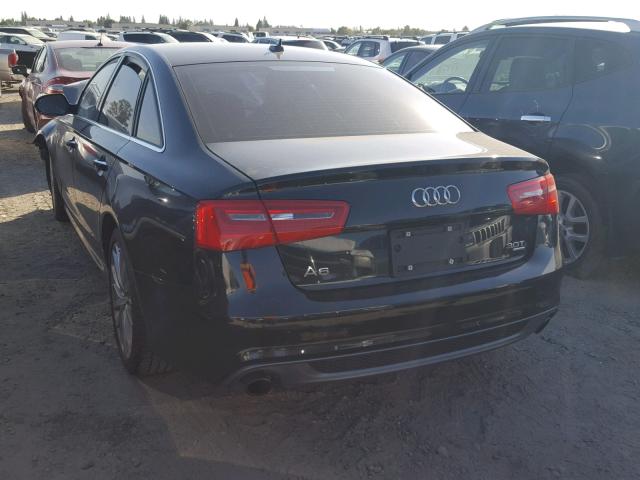 WAUBGAFC5CN007249 - 2012 AUDI A6 BLACK photo 3