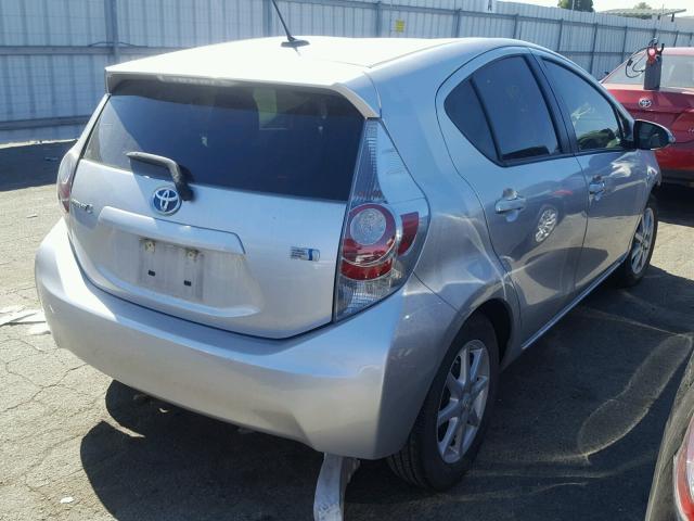 JTDKDTB31E1573903 - 2014 TOYOTA PRIUS C SILVER photo 4