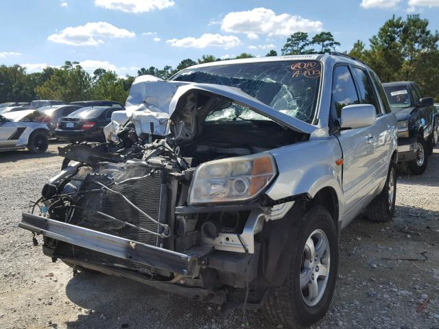 5FNYF28348B001919 - 2008 HONDA PILOT SE SILVER photo 2