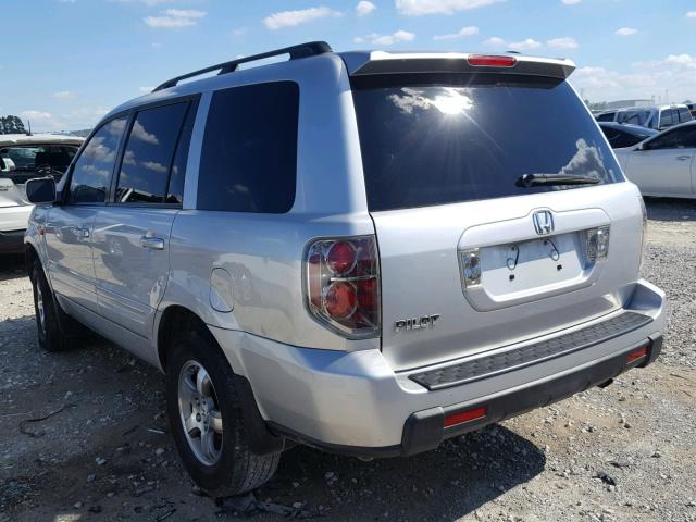 5FNYF28348B001919 - 2008 HONDA PILOT SE SILVER photo 3