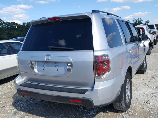 5FNYF28348B001919 - 2008 HONDA PILOT SE SILVER photo 4