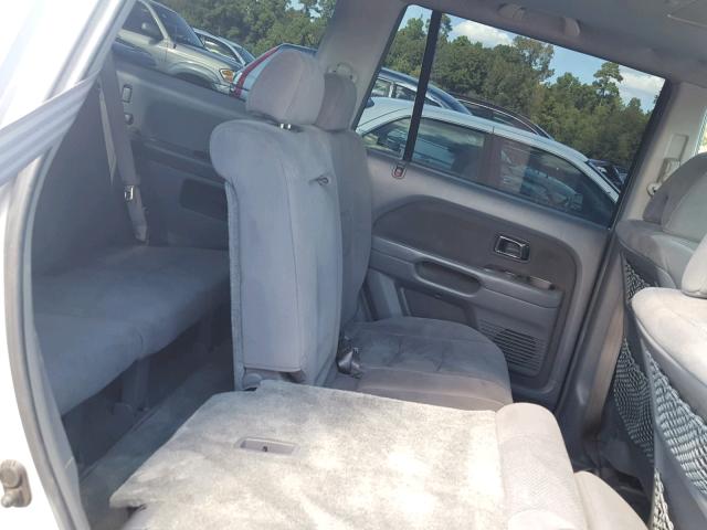 5FNYF28348B001919 - 2008 HONDA PILOT SE SILVER photo 6