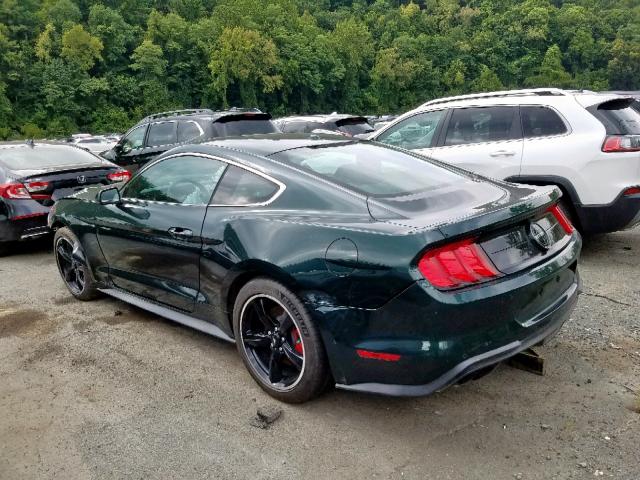 1FA6P8K07K5501612 - 2019 FORD MUSTANG BU GREEN photo 3