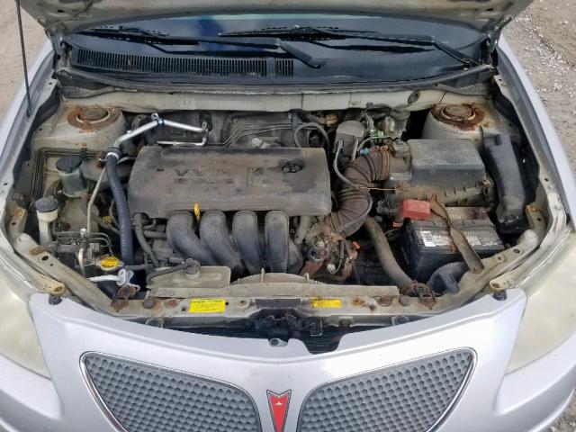 5Y2SM63835Z409582 - 2005 PONTIAC VIBE GRAY photo 7