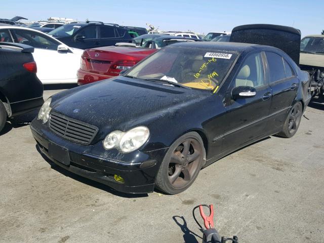 WDBRF61J33E012861 - 2003 MERCEDES-BENZ C 240 BLACK photo 2