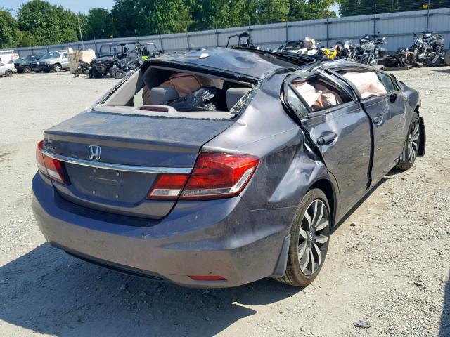 19XFB2F96EE083714 - 2014 HONDA CIVIC EXL GRAY photo 4