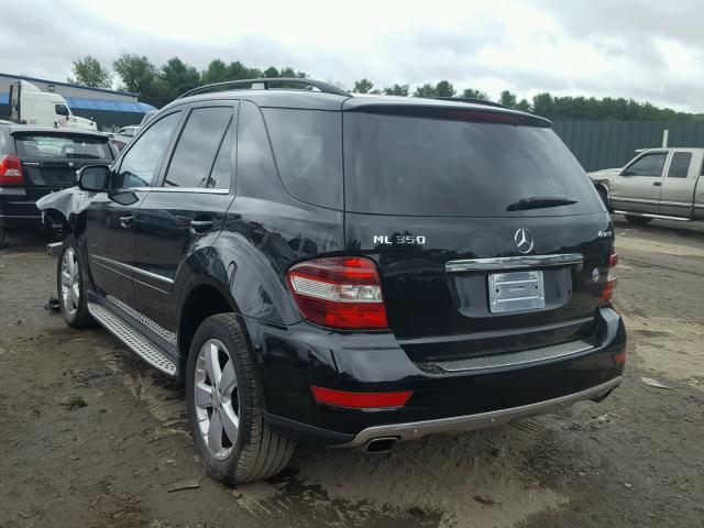 4JGBB86E09A466633 - 2009 MERCEDES-BENZ ML 350 BLACK photo 3