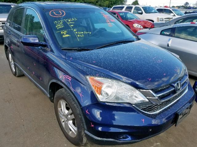 5J6RE3H73AL029210 - 2010 HONDA CR-V EXL BLUE photo 1