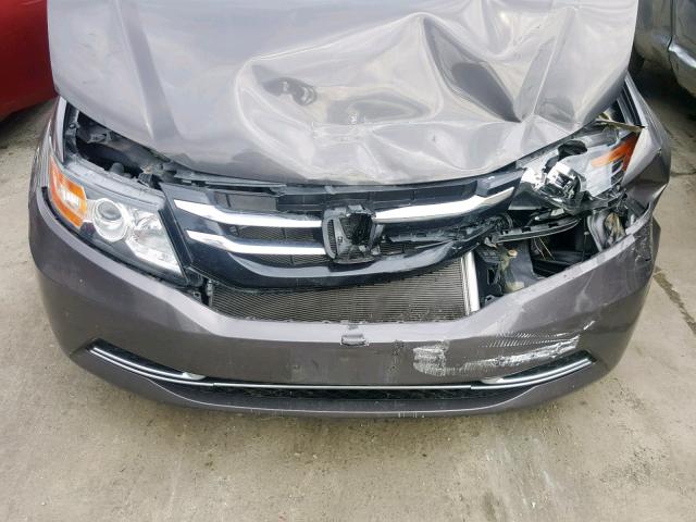 5FNRL5H46FB003689 - 2015 HONDA ODYSSEY EX GRAY photo 7