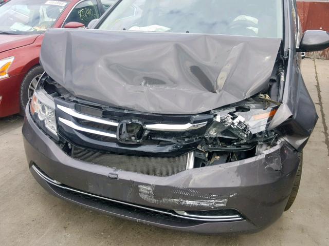 5FNRL5H46FB003689 - 2015 HONDA ODYSSEY EX GRAY photo 9