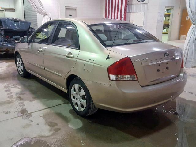 KNAFE121885535998 - 2008 KIA SPECTRA EX GOLD photo 3