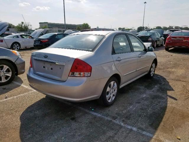 KNAFE222595620328 - 2009 KIA SPECTRA EX SILVER photo 4