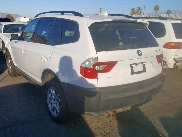 WBXPA73484WC35323 - 2004 BMW X3 2.5I WHITE photo 3