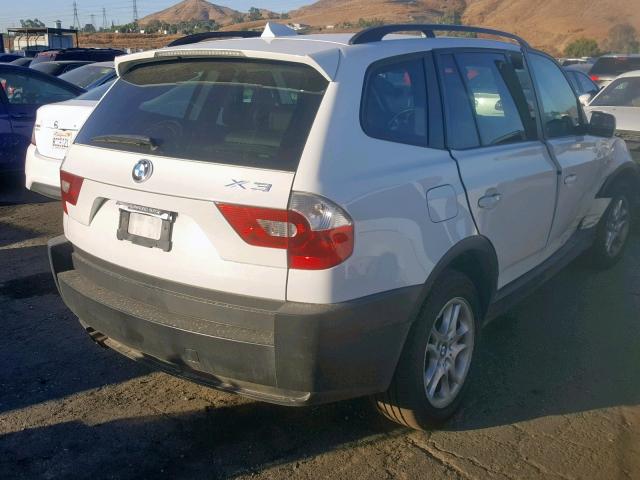 WBXPA73484WC35323 - 2004 BMW X3 2.5I WHITE photo 4